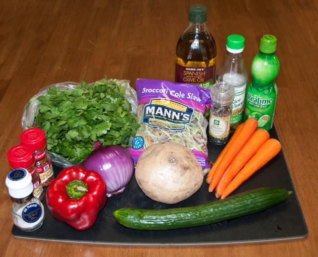 Ingredients for Jicama Slaw
