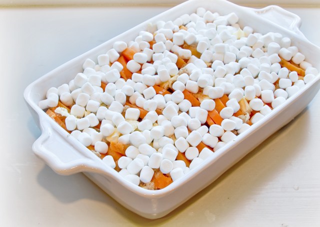 Candied Yams with Marshmallows before baking