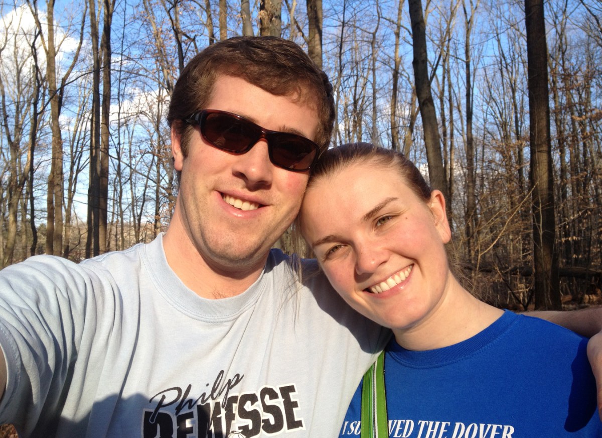 Matt and Annie on the 4.25 mile trail in February
