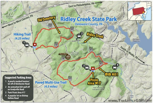 Ridley Creek State Park Map (TheLittleGSP.com)