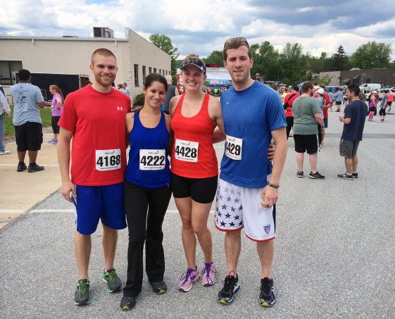 Red, White and Brew after the 5K