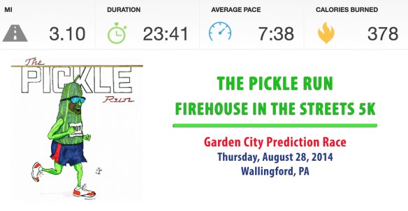 Pickle Run "stats" (No timing devices were allowed during the race)