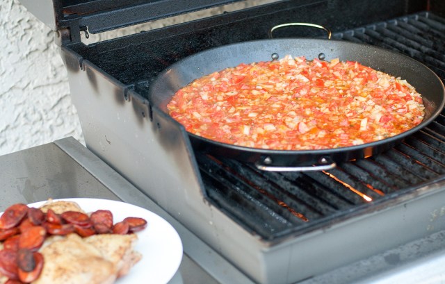 Sauting the Tomato Mixture